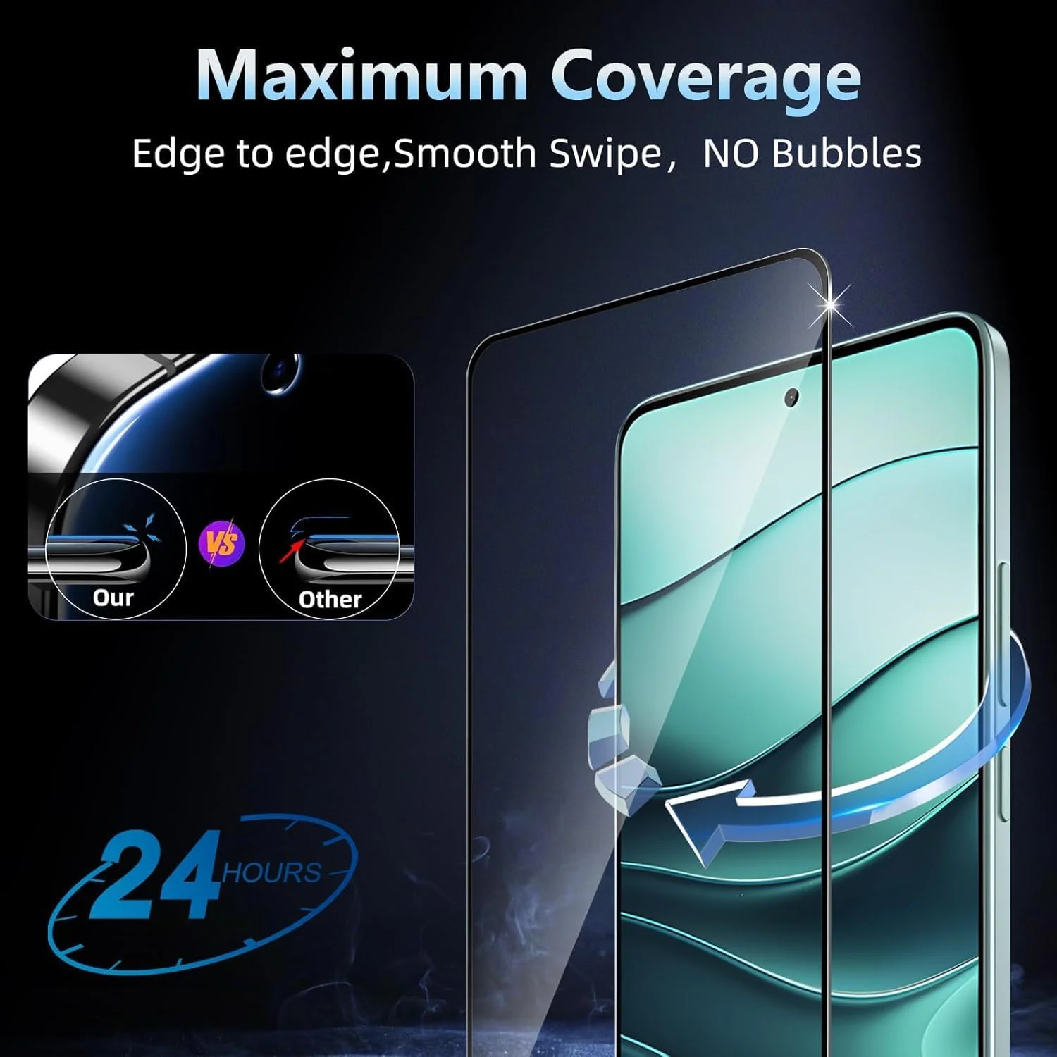 محافظ صفحه نمایش شیشه ای خمیده کامل برای شیائومی Redmi Note 14، شیشه حرارت دیده [چسب کامل] [پوشش کامل] [بدون حباب] [ضد خش] شفافیت HD و حساسیت بالا برای Redmi Note 14 4G مشکی (2 عدد)