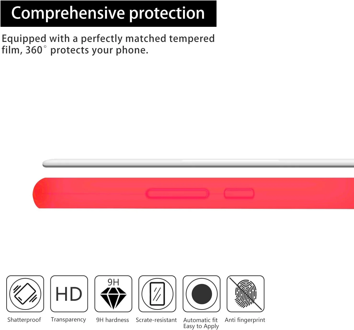 کاور محافظ گوشی شیائومی می 10 لایت 5G مدل CUZZCASE به همراه محافظ صفحه نمایش شیشه ای، ژل سیلیکونی نرم و مقاوم در برابر خراش - قرمز