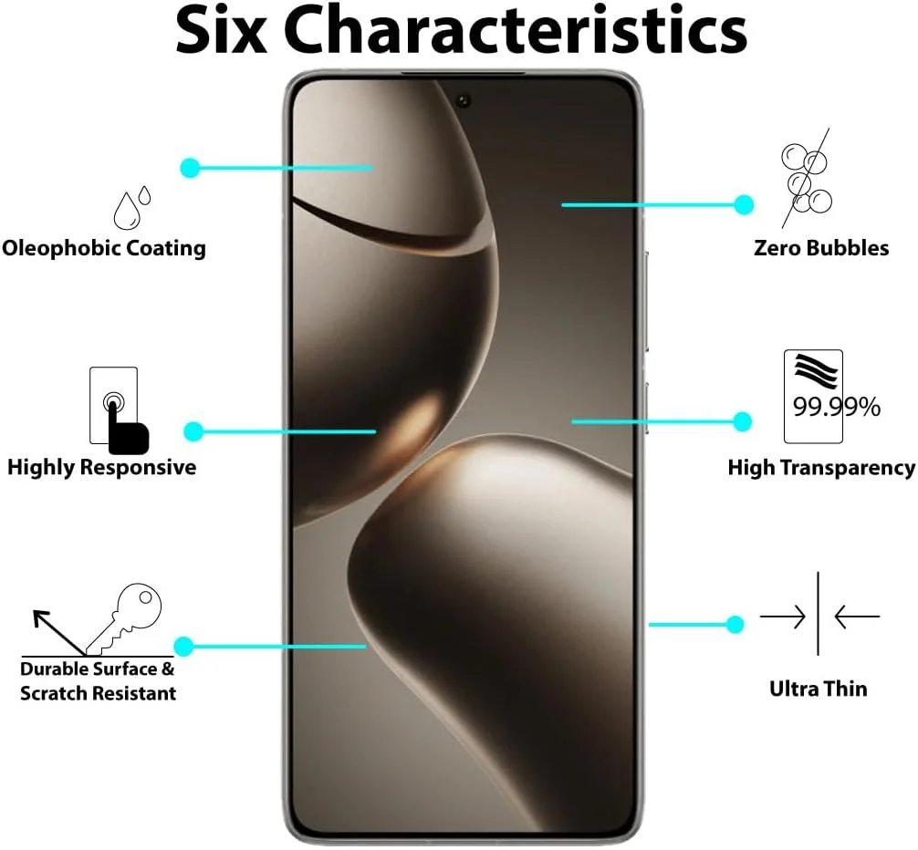 Al-HuTrusHi Screen protector compatible with Xiaomi 14T / Xiaomi 14T Pro Screen Protector Tempered Glass [Anti-Glare][HD Full Coverage][Easy Installation][Touch Sensitive]