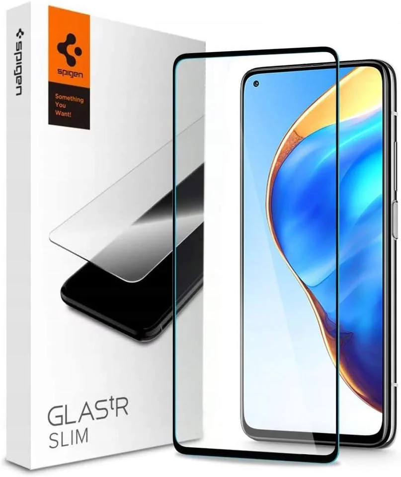 محافظ صفحه نمایش شیشه ای تمپرد فول کاور اسپیگن GLAStR Slim برای گوشی های شیائومی Mi 10T و Mi 10T Pro