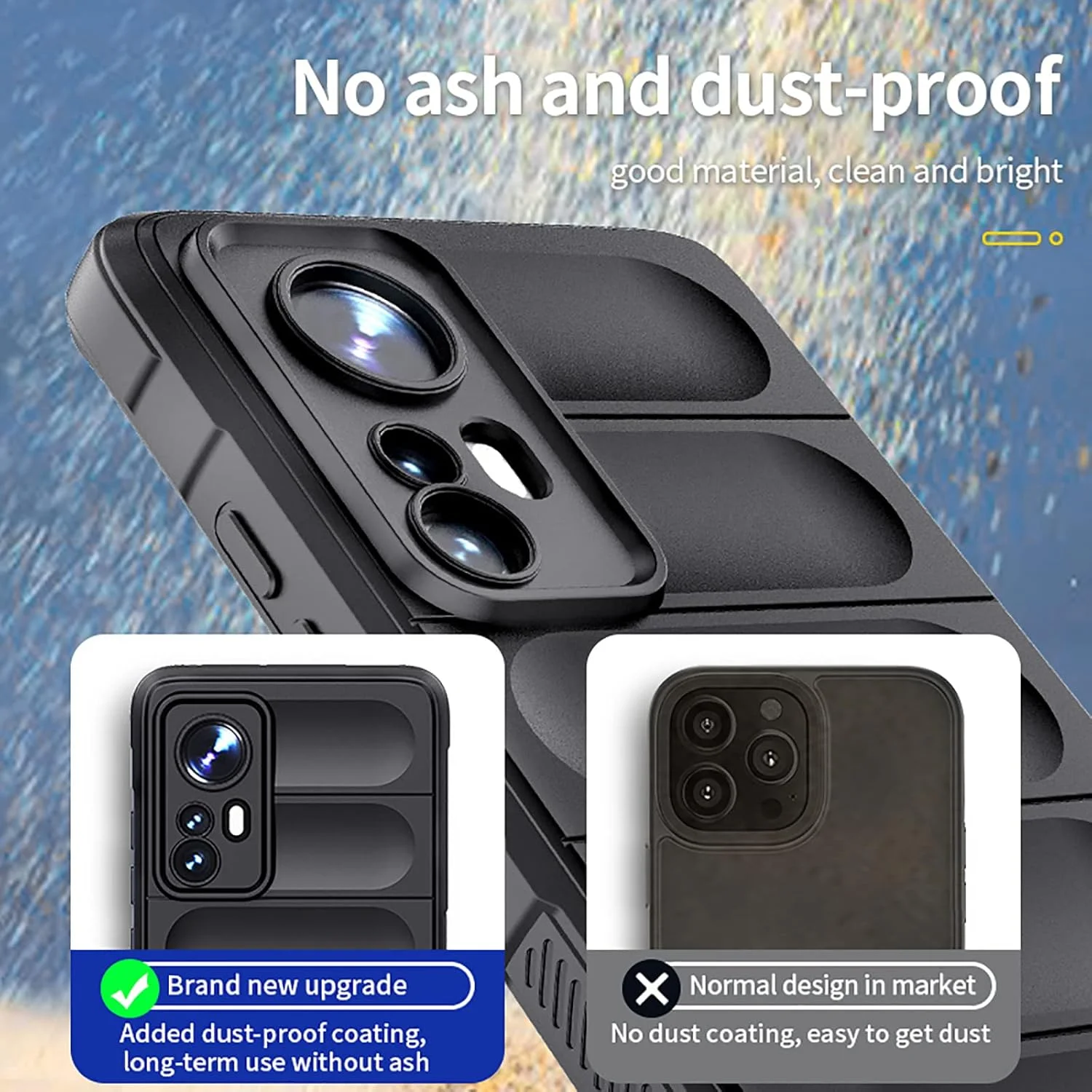کاور محافظ GMUJIAO سازگار با گوشی Xiaomi 12S Pro، ضد لغزش، ضد ضربه، ضد خش، به همراه 2 محافظ صفحه نمایش شیشه ای حرارت دیده - سفید کاور محافظ GMUJIAO سازگار با گوشی Xiaomi 12S Pro، ضد لغزش، ضد ضربه، ضد خش، به همراه 2 محافظ صفحه نمایش شیشه ای حرارت دیده - سفید