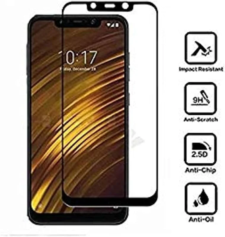 محافظ صفحه نمایش شیشه ای حرارت دیده برای شیائومی پوکو F1 - مشکی محافظ صفحه نمایش شیشه ای حرارت دیده برای شیائومی پوکو F1 - مشکی