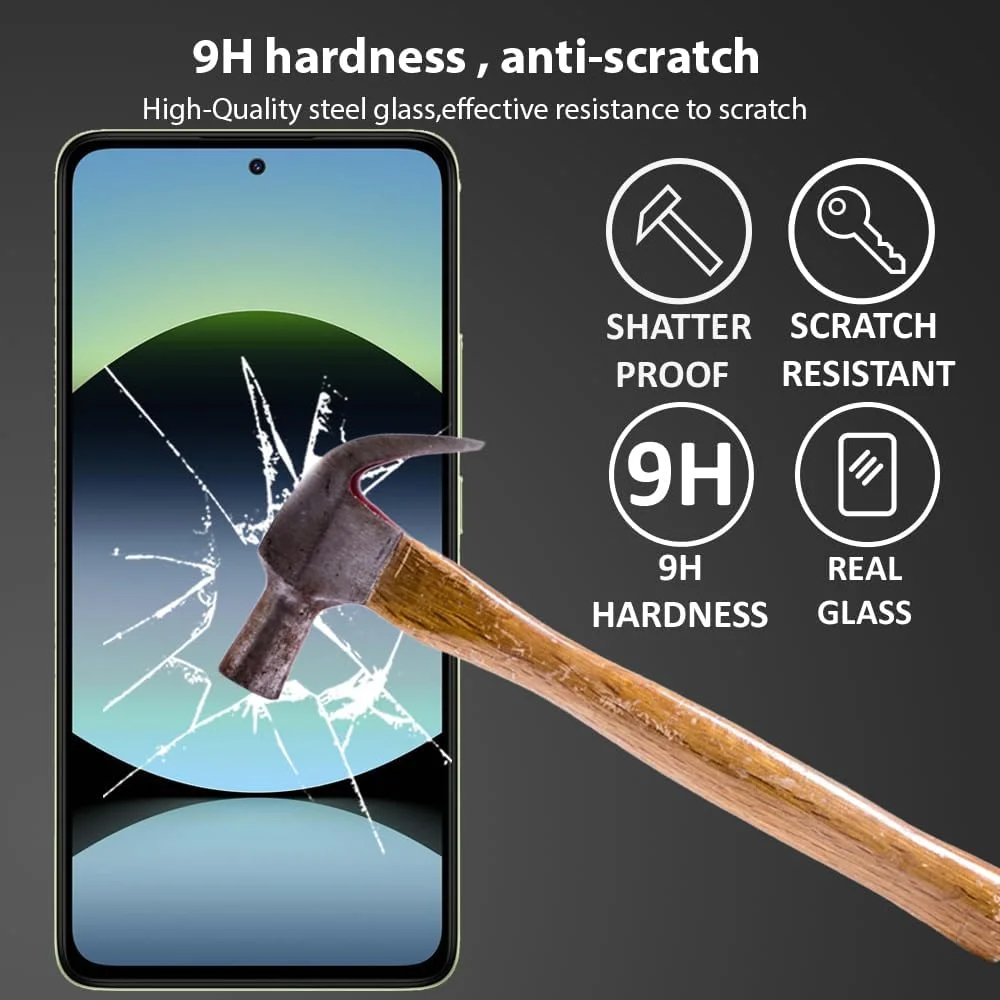 محافظ صفحه نمایش Al-HuTrusHi سازگار با Xiaomi Redmi Note 14 / Redmi Note 14S / Redmi Note 14 Pro/Redmi Note 14 Pro+ شیشه حرارت دیده [ضد تابش نور] [پوشش کامل HD] [نصب آسان]