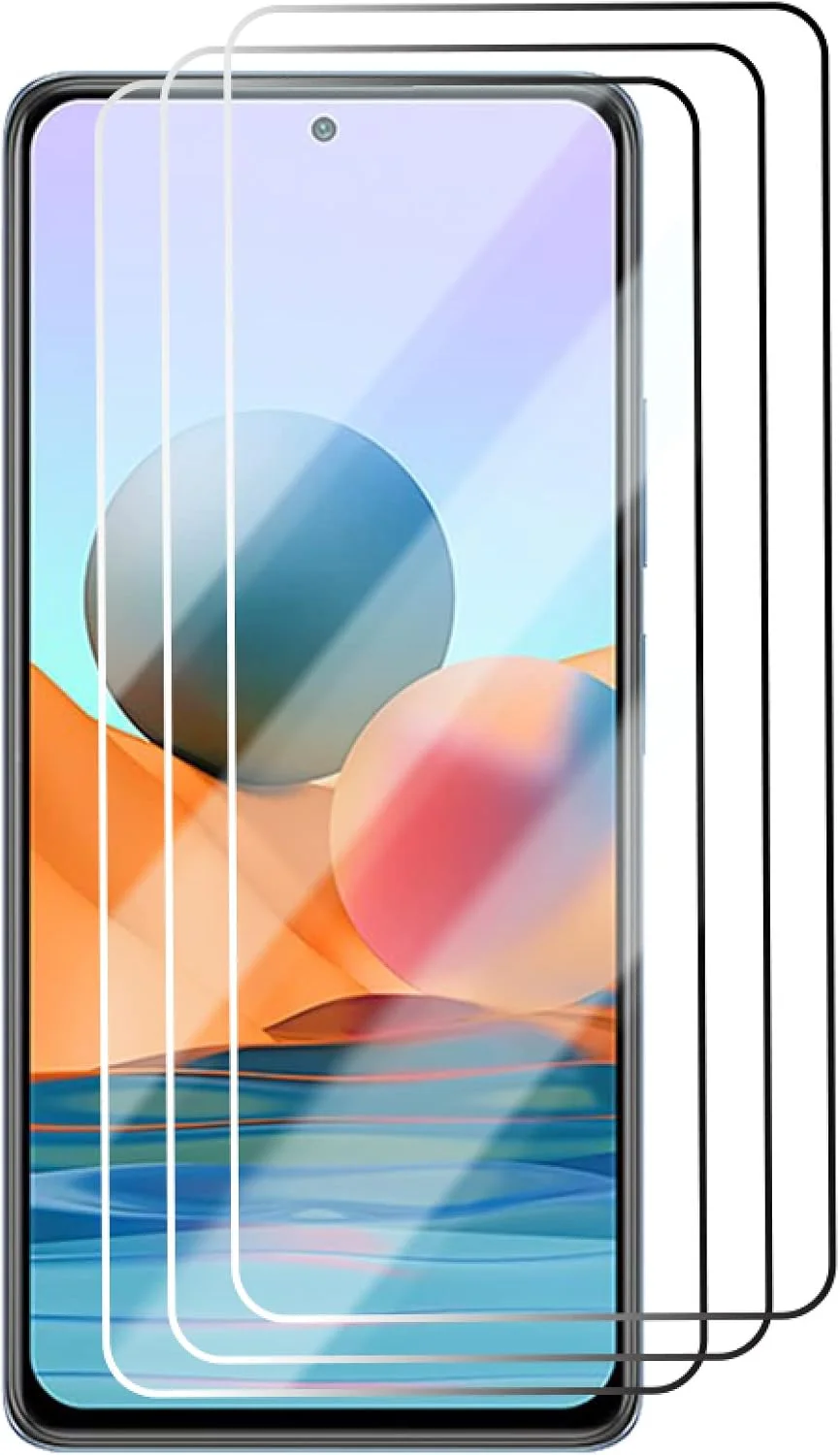 محافظ صفحه نمایش شیشه ای 3 عددی برای گوشی های شیائومی Redmi Note 10 9 8 7 Pro 9S 8T 4x 5a 4 5 10 pro 5g