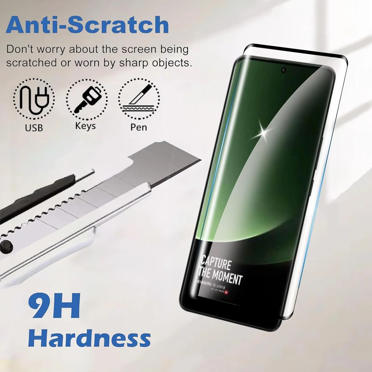 محافظ صفحه نمایش گوشی شیائومی 13 اولترا، شیشه حرارت دیده خمیده سه بعدی، شفافیت HD، بسته 2 عددی، سازگار با قاب محافظ صفحه نمایش گوشی شیائومی 13 اولترا، شیشه حرارت دیده خمیده سه بعدی، شفافیت HD، بسته 2 عددی، سازگار با قاب