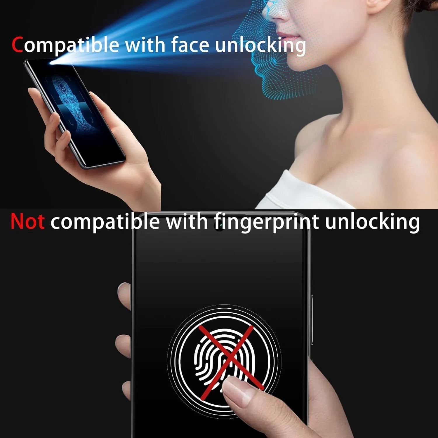 [بسته 2 عددی] محافظ صفحه نمایش ضد جاسوسی سازگار با Xiaomi Redmi 15 - شیشه محافظ حریم خصوصی، فیلم شیشه ای سخت 3D، محافظ ضد خش با سختی 9H
