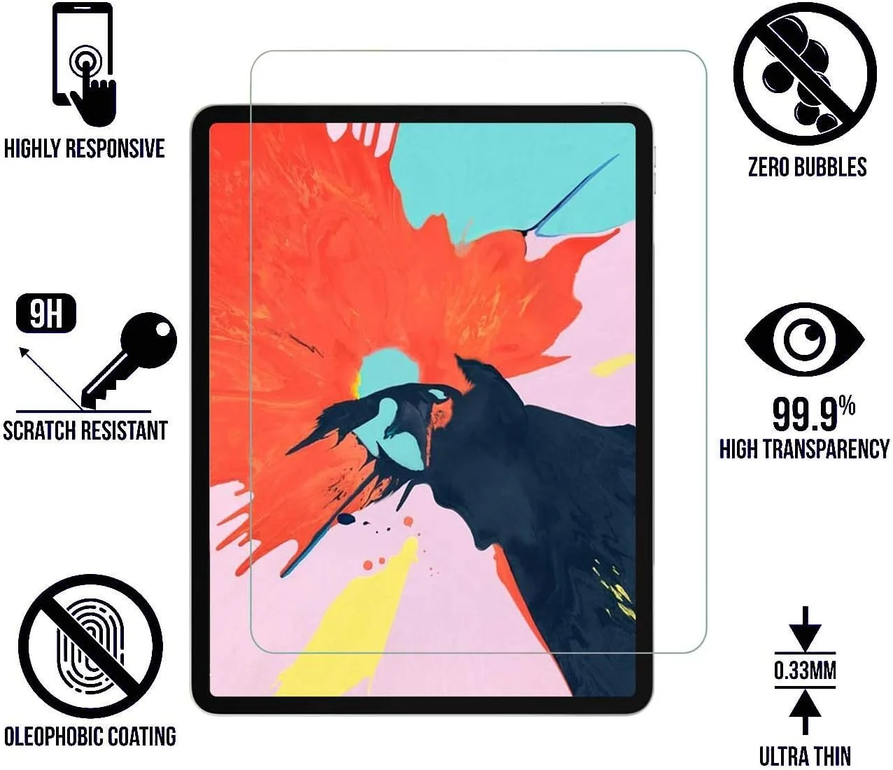 محافظ صفحه نمایش Kepuch برای شیائومی Mi Pad 4 - شیشه حرارت دیده 2 عددی - شفاف محافظ صفحه نمایش Kepuch برای شیائومی Mi Pad 4 - شیشه حرارت دیده 2 عددی - شفاف