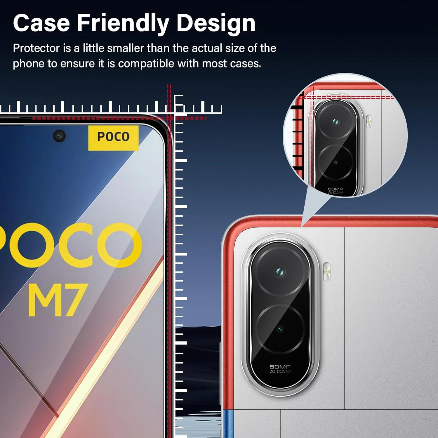 محافظ صفحه نمایش Funrae برای شیائومی Poco M7 4G، شیشه حرارت دیده با محافظ دوربین، 2 عدد فیلم 0.33 میلی متری با سختی 9H و 2 عدد محافظ دوربین فوق شفاف، محافظ صفحه نمایش ضد خش HD محافظ صفحه نمایش Funrae برای شیائومی Poco M7 4G، شیشه حرارت دیده با محافظ دوربین، 2 عدد فیلم 0.33 میلی متری با سختی 9H و 2 عدد محافظ دوربین فوق شفاف، محافظ صفحه نمایش ضد خش HD