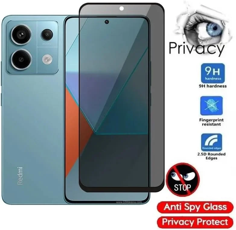 محافظ صفحه نمایش شیائومی Redmi Note 13 Pro، شیشه حرارت دیده منحنی سه بعدی ضد جاسوسی با سختی 9H، محافظ صفحه نمایش پوشش کامل ضد اثر انگشت برای Redmi Note 13 Pro (حریم خصوصی 5D، 2 عددی) محافظ صفحه نمایش شیائومی Redmi Note 13 Pro، شیشه حرارت دیده منحنی سه بعدی ضد جاسوسی با سختی 9H، محافظ صفحه نمایش پوشش کامل ضد اثر انگشت برای Redmi Note 13 Pro (حریم خصوصی 5D، 2 عددی)