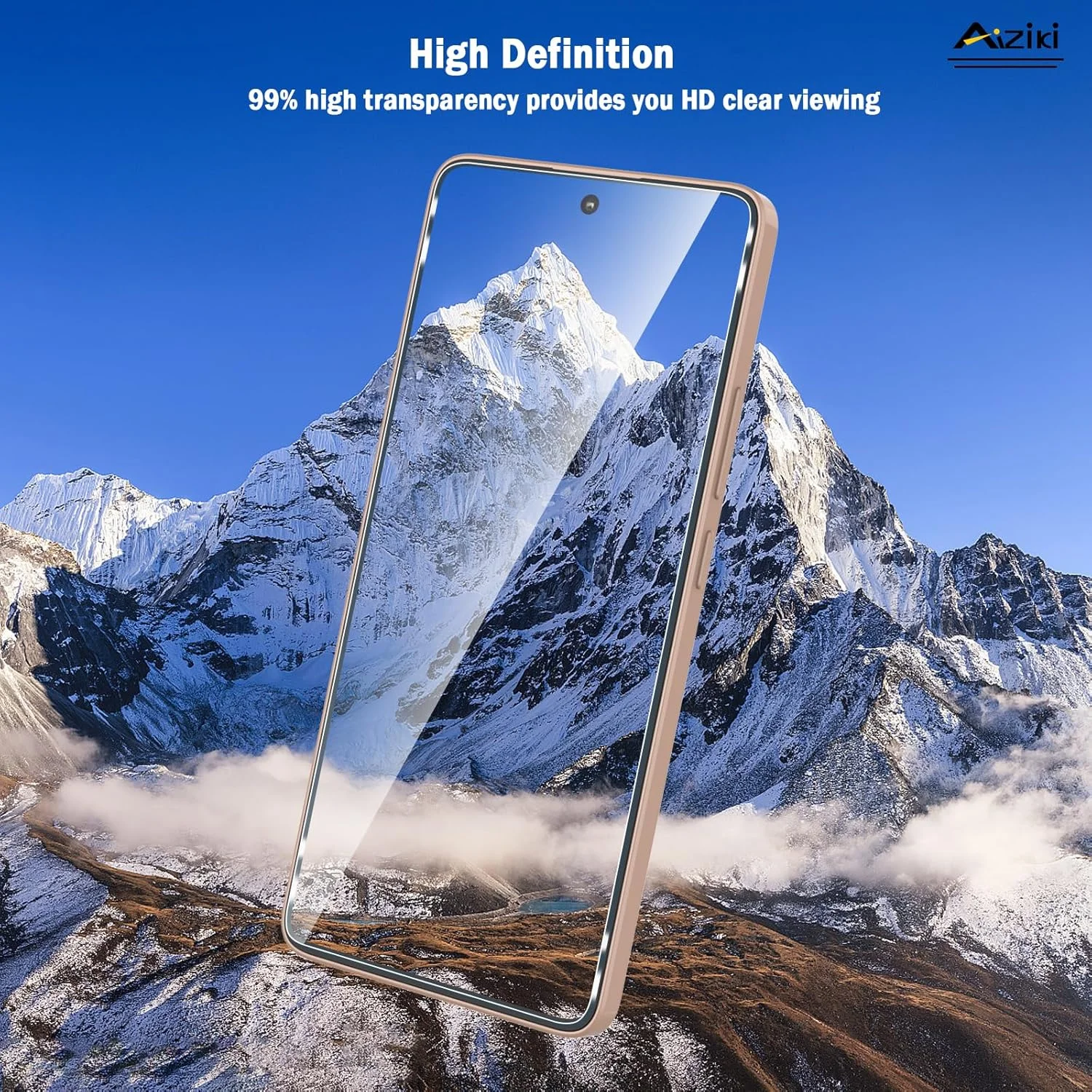 محافظ صفحه نمایش شیشه ای Aiziki [2 عددی] برای شیائومی ردمی 13 پرو 5G / شیائومی پوکو X6 نئو، فیلم شیشه ای حرارت دیده، محافظت در برابر ضربه، ضد خرد شدن، ضد خش، HD شفاف، بدون حباب