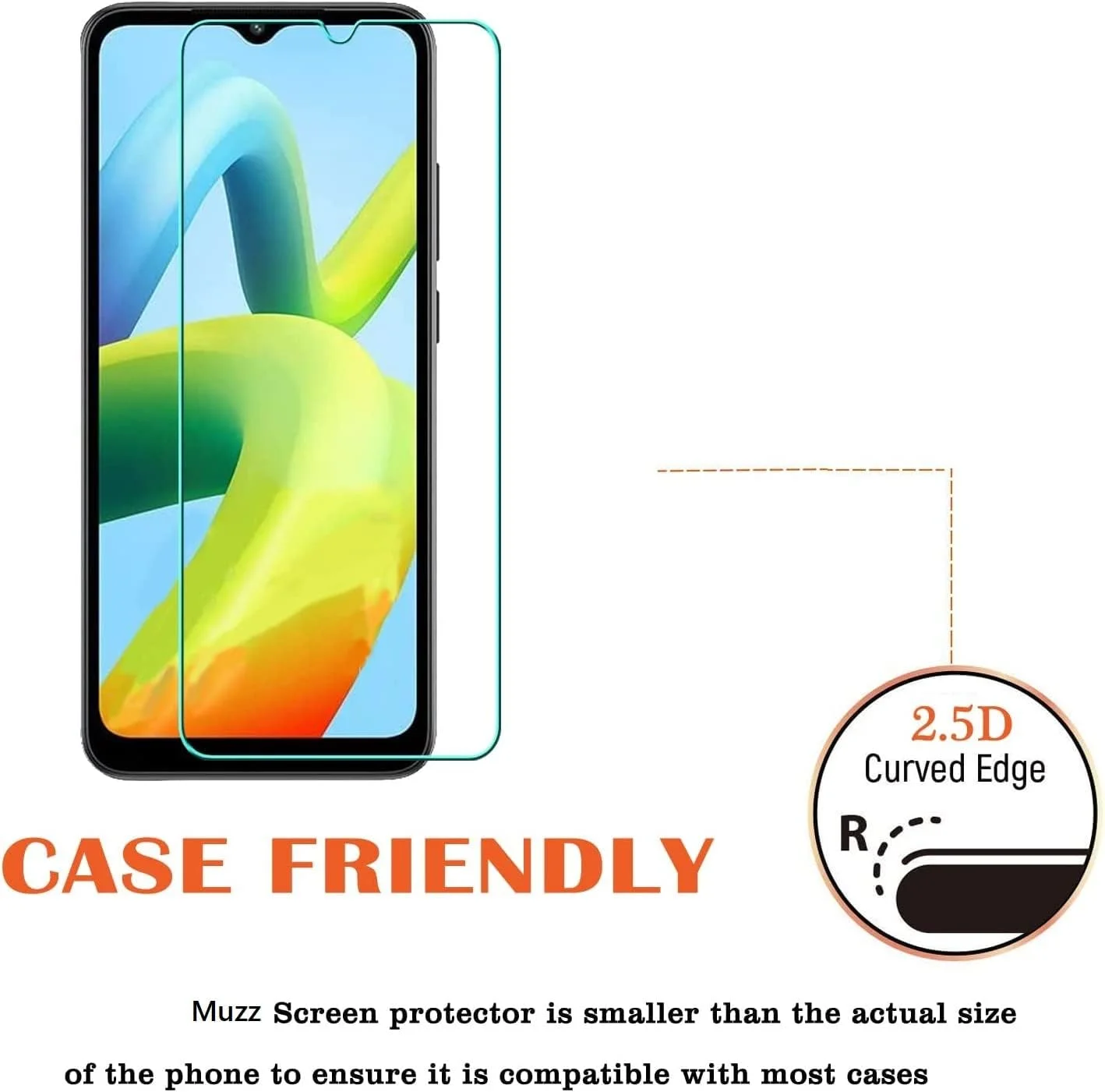 محافظ صفحه نمایش شیشه ای تمپرد ضد خش 9H HD گوشی Redmi A1 مناسب برای شیائومی ردمی A1 شفاف محافظ صفحه نمایش شیشه ای تمپرد ضد خش 9H HD گوشی Redmi A1 مناسب برای شیائومی ردمی A1 شفاف