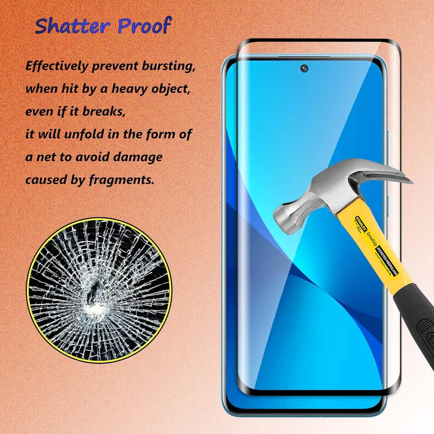 محافظ صفحه نمایش شیشه ای حرارت دیده Fyqzio [بسته 2+2 عددی] سازگار با Xiaomi 12/12X و دوربین، بدون حباب، سختی 9H، ضد خش، لبه های منحنی سه بعدی، محافظ صفحه نمایش HD برای Xiaomi 12/12X