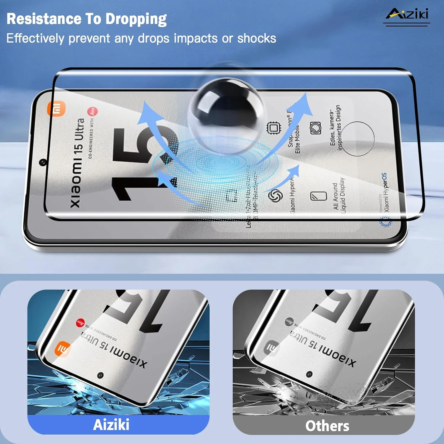 محافظ صفحه نمایش شیشه ای حرارت دیده Aiziki برای شیائومی 15 پرو/ 15 اولترا، بسته 2 عددی، (0.33 میلی متر HD فوق العاده شفاف) محافظ شیشه ای با سختی 9H برای شیائومی 15 پرو/ 15 اولترا محافظ صفحه نمایش شیشه ای حرارت دیده Aiziki برای شیائومی 15 پرو/ 15 اولترا، بسته 2 عددی، (0.33 میلی متر HD فوق العاده شفاف) محافظ شیشه ای با سختی 9H برای شیائومی 15 پرو/ 15 اولترا