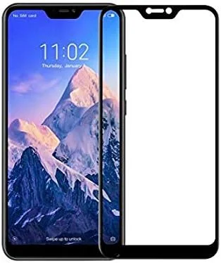 محافظ صفحه نمایش شیشه ای حرارت دیده خمیده سه بعدی با پوشش کامل YWHH Xiaomi Mi A2 Lite (Redmi 6 Pro) 5.84 اینچی برای Redmi 6 Pro/Xiaomi A2 Lite با قاب مشکی از Muzz