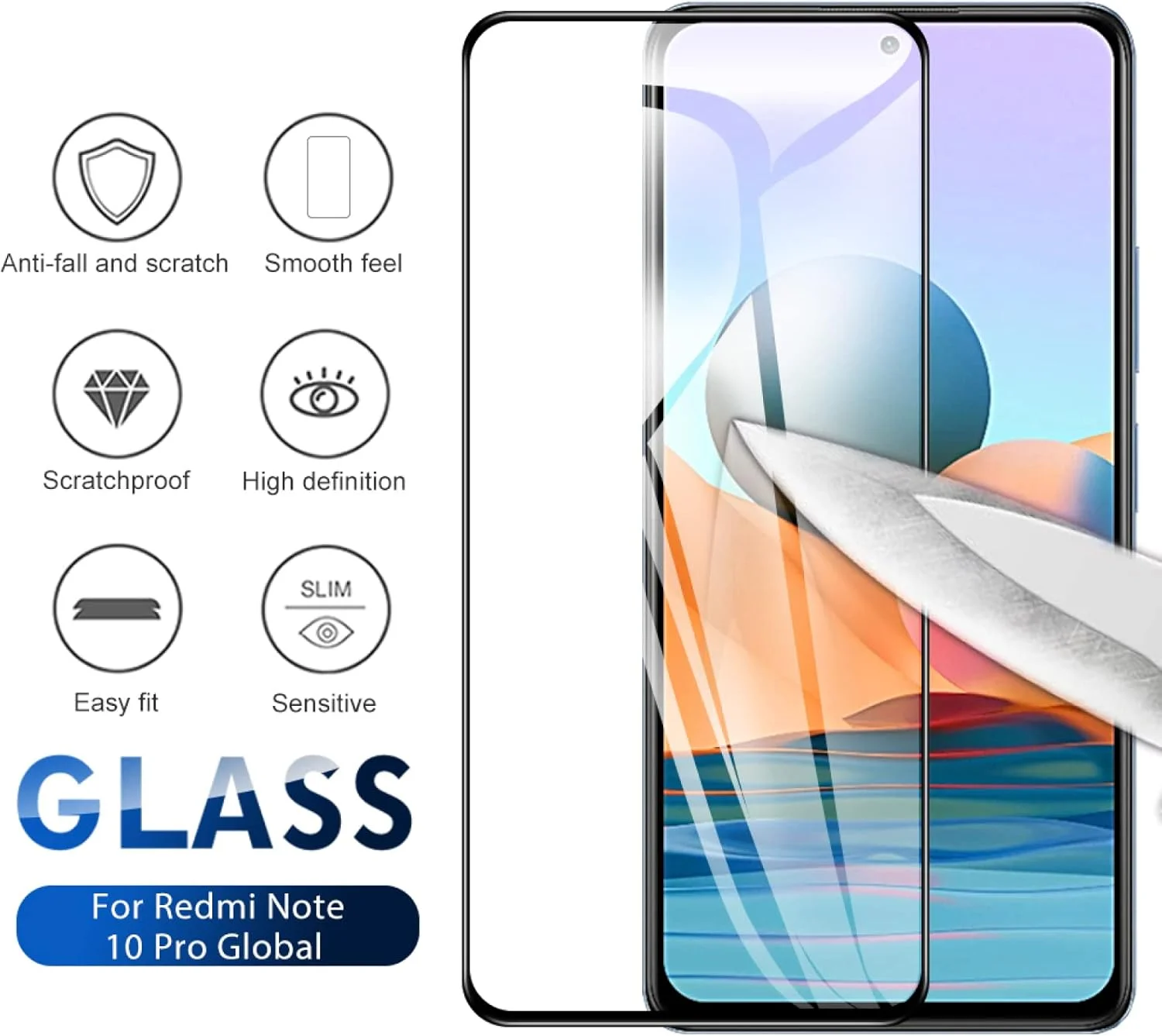 محافظ صفحه نمایش شیشه ای 9D برای گوشی های شیائومی ردمی نوت 10 9 11 پرو مکس، محافظ صفحه نمایش تمپرد برای ردمی نوت 7 8 پرو 9S 10s 10 | محافظ صفحه نمایش گوشی | - AliExpress