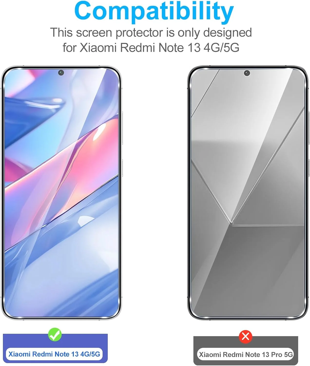 Viojrlra Pack of 3 Tempered Glass for Xiaomi Redmi Note 13 5G, 9H Hardness HD Clear Screen Protector, Anti Scratch, Anti-Fingerprint, Bubble Free, Ultra Resistant Screen Protector Viojrlra Pack of 3 Tempered Glass for Xiaomi Redmi Note 13 5G, 9H Hardness HD Clear Screen Protector, Anti Scratch, Anti-Fingerprint, Bubble Free, Ultra Resistant Screen Protector