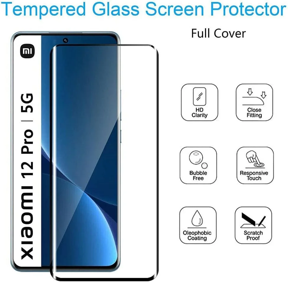 O Ozone [2 Pack] Tempared Glass Screen Protector, 9H Tempered Glass Film Case-Friendly, HD Clear Full Coverage (Xiaomi 12 Pro)