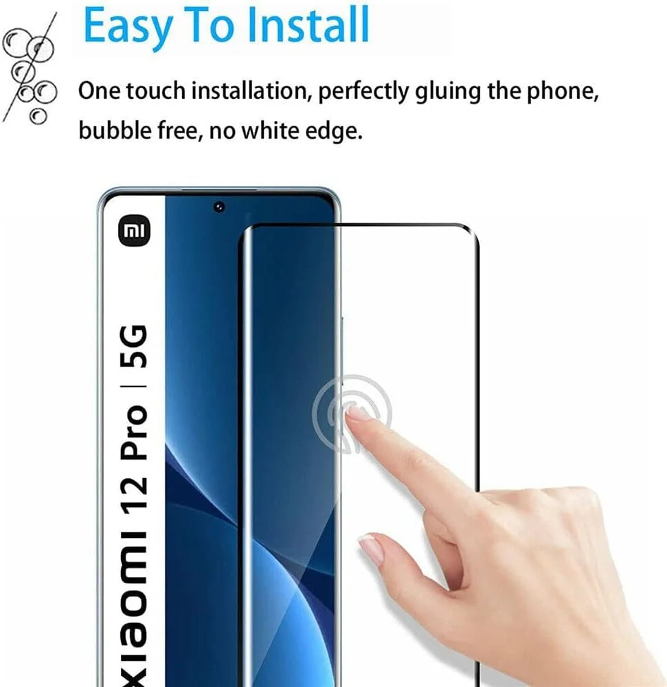 O Ozone [2 Pack] Tempared Glass Screen Protector, 9H Tempered Glass Film Case-Friendly, HD Clear Full Coverage (Xiaomi 12 Pro)