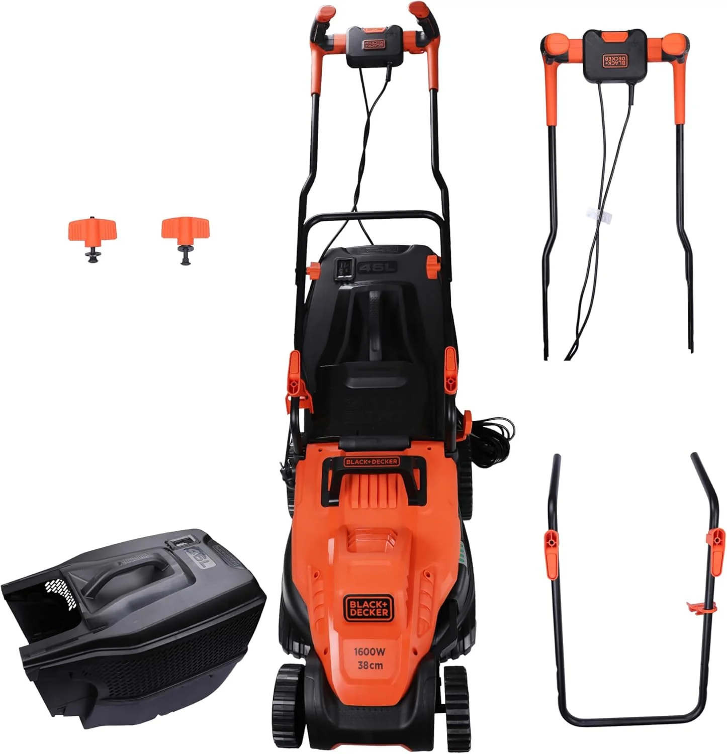 علف زن برقی بلک اند دکر 1600 وات 38 سانتی متری با دسته دوچرخه ای، Bemw471Bh-GB علف زن برقی بلک اند دکر 1600 وات 38 سانتی متری با دسته دوچرخه ای، Bemw471Bh-GB