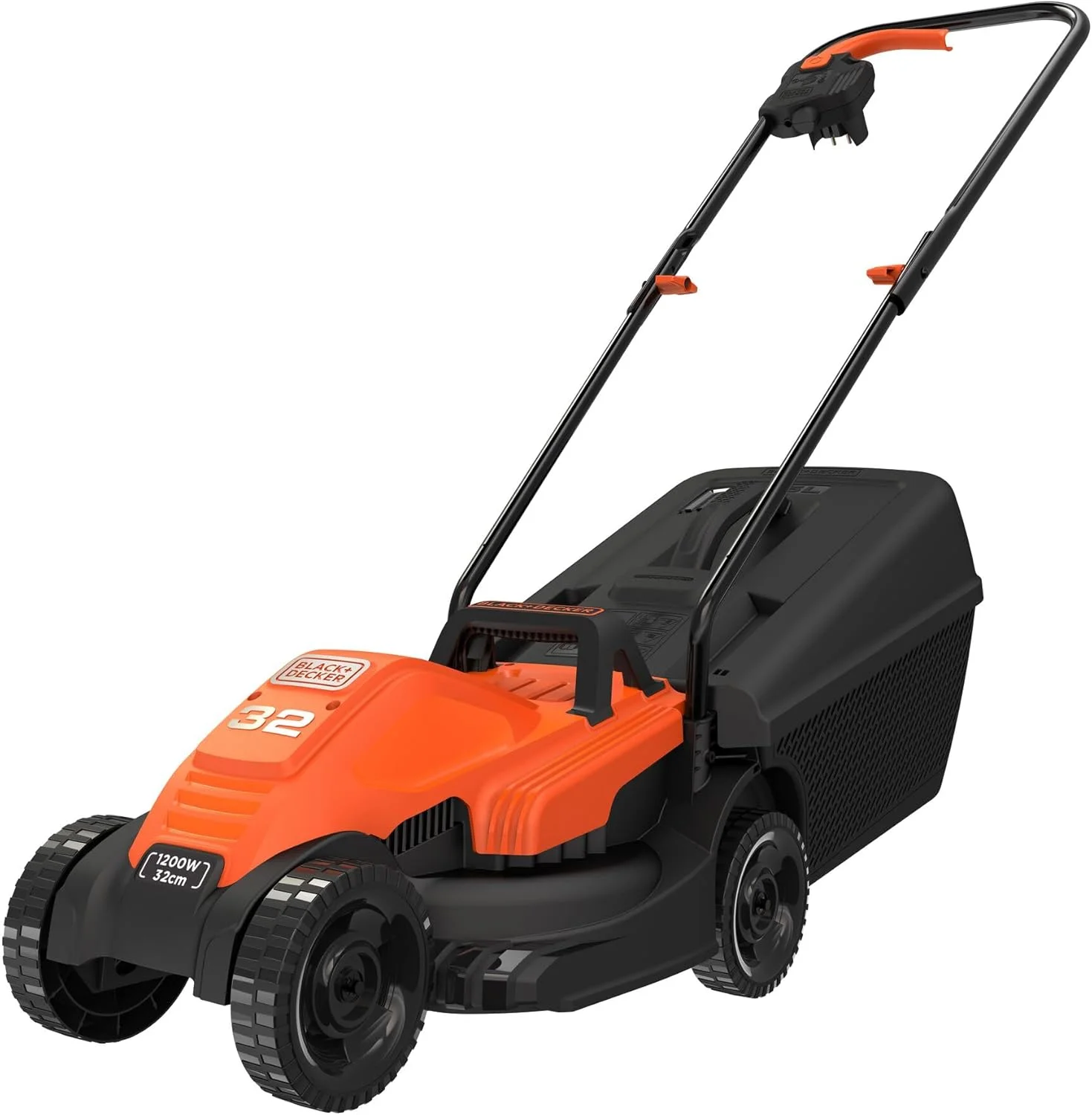 Black + Decker bemw451-qs Wired Lawnmower 3 Height 32 cm, 1200 Watt, Orange
