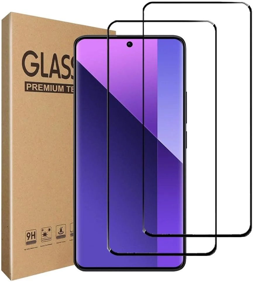 محافظ صفحه نمایش [2 عددی] jonlineuk برای شیائومی Redmi Note 13 Pro Plus (Pro+)، فیلم شیشه ای حرارت دیده، [سازگار با قاب][ضد خش][ضد شکستگی] برای شیائومی Redmi Note 13 Pro Plus