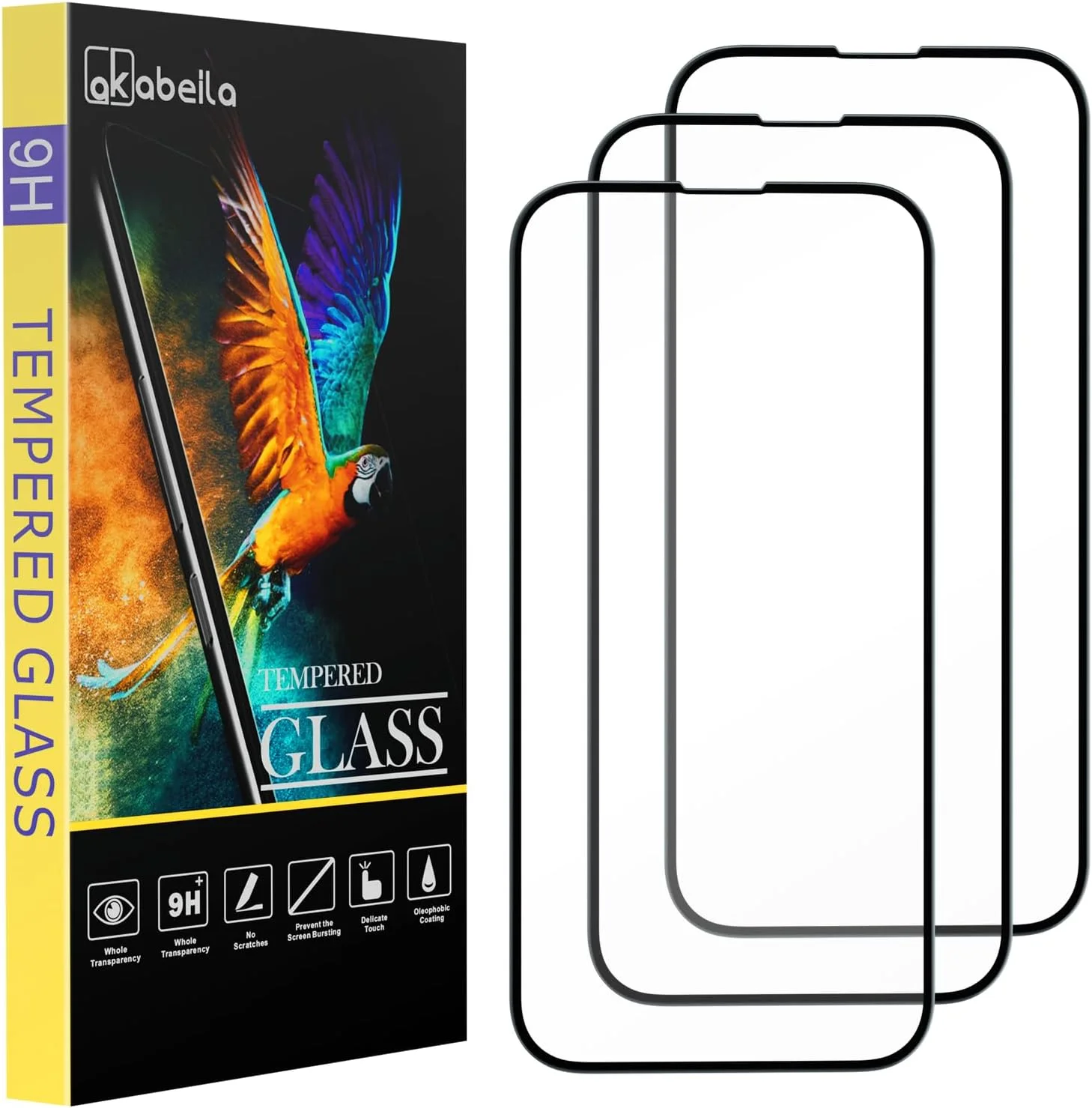 AKABEILA [3 Pack Screen Protector for Xiaomi 15 Ultra Tempered Glass Protective Film 9H Hardness Case Friendly Anti Scratch Bubble Free 6.81 Inch