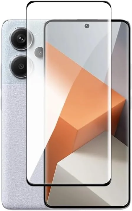 محافظ صفحه نمایش شیشه ای شیائومی Redmi Note 13 Pro Plus، لبه منحنی سه بعدی با وضوح بالا، سختی 9H، مقاوم در برابر قاب، چسب کامل برای Redmi Note 13 Pro Plus (مشکی 5D)