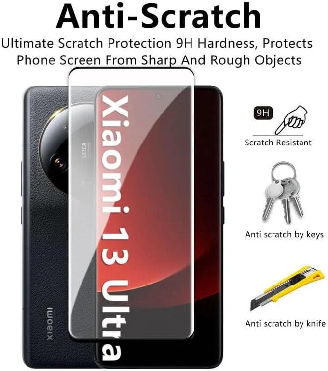 محافظ صفحه نمایش شیشه ای خمیده تمام صفحه Muzz برای شیائومی Mi 13 Ultra (2 عددی) محافظ صفحه نمایش شیشه ای خمیده تمام صفحه Muzz برای شیائومی Mi 13 Ultra (2 عددی)