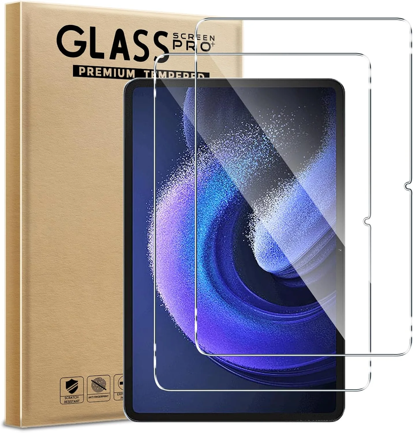 محافظ صفحه نمایش شیشه ای Aiziki برای شیائومی پد 6، فیلم شیشه ای حرارت دیده، محافظت در برابر ضربه، ضد خرد شدن، ضد خش، شفاف HD، بدون حباب، [2 عدد] محافظ صفحه نمایش شیائومی پد 6
