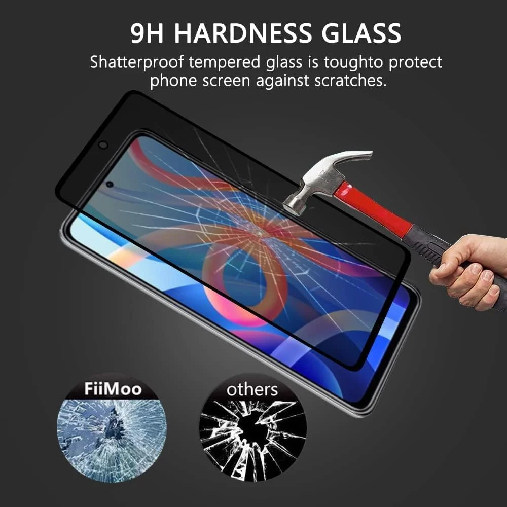 for Xiaomi Redmi Note 11 4G Glass Screen Protector, 9H Hardness [Anti Scratch] [Anti-Fingerprint] Bubble Free Glass Screen Protector for (Xiaomi Redmi Note 11 4G, Privacy)