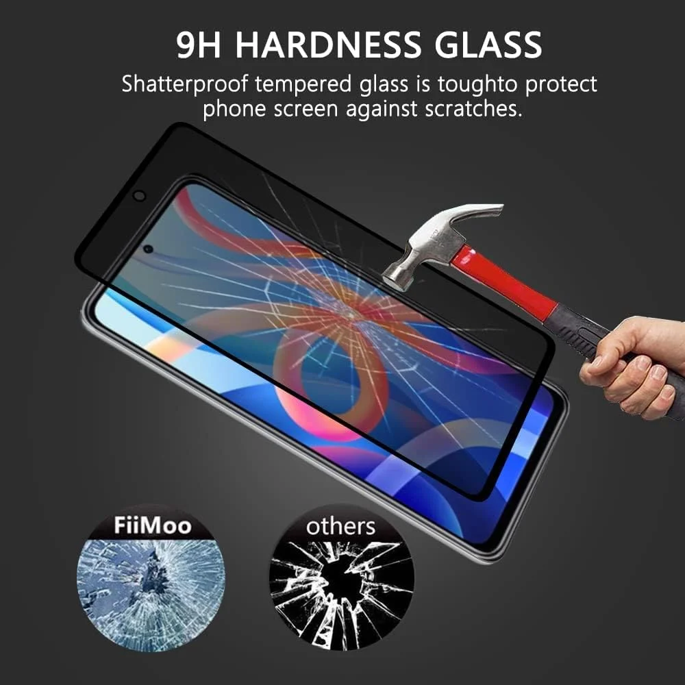 محافظ صفحه نمایش حریم خصوصی شیشه ای EXELLE برای شیائومی Redmi Note 11T، سختی 9H [ضد خش] [ضد اثر انگشت] فیلم بدون حباب برای Redmi Note 11T