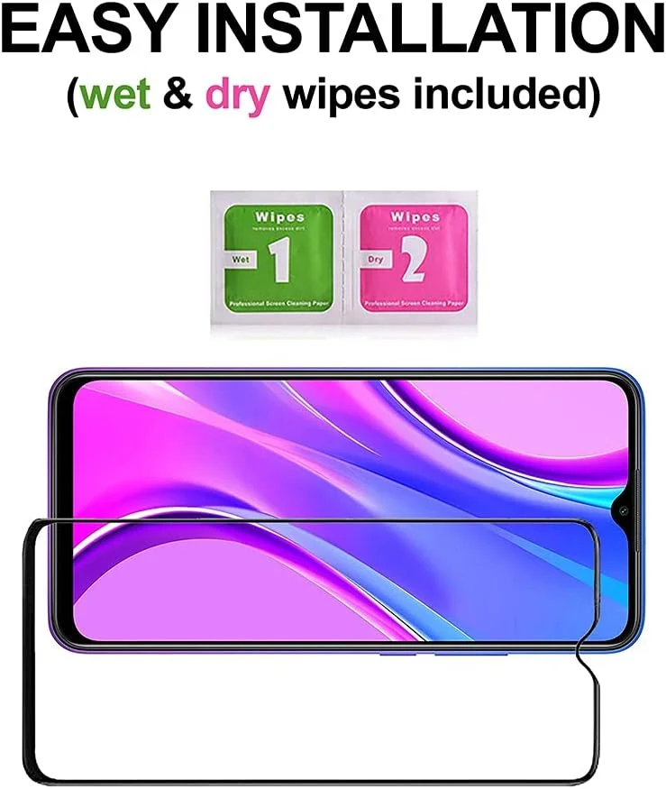 محافظ صفحه نمایش شیشه ای حرارت دیده برای گوشی شیائومی Redmi 9T - مشکی