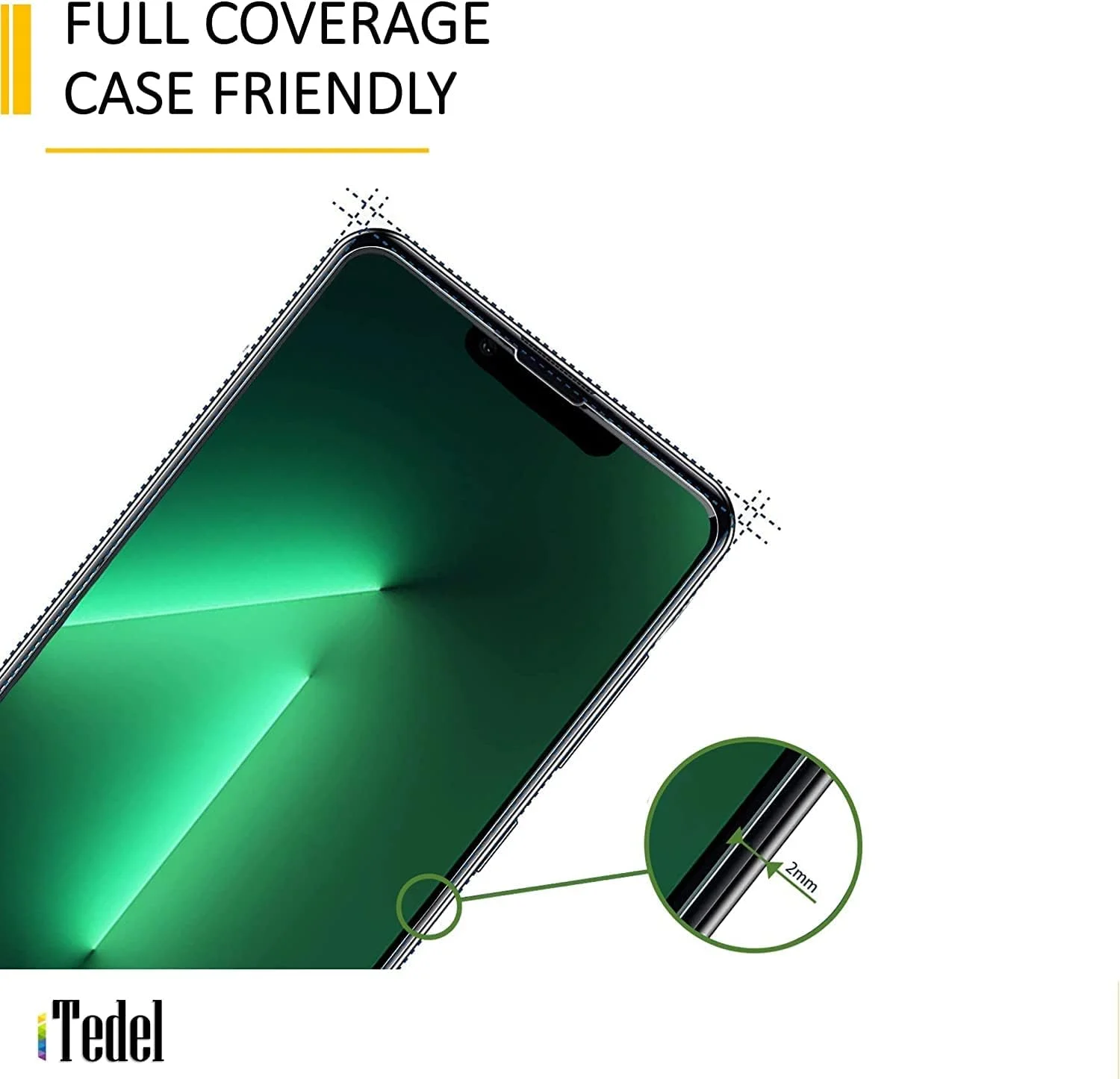 محافظ صفحه نمایش Muzz Mi 13 Lite سازگار با شیشه حرارت دیده Xiaomi 13 Lite [پوشش کامل HD] [نصب آسان] [پوشش کامل]