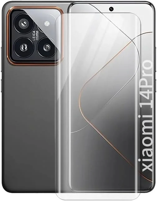 محافظ صفحه نمایش شیشه ای برای شیائومی 14 پرو 5G، وضوح HD، سختی 9H، لبه گرد منحنی سه بعدی، حساسیت بالا، ضد خش، ضد روغن، بدون حباب، فیلم محافظ صفحه نمایش برای شیائومی 14 پرو (UV Clear)