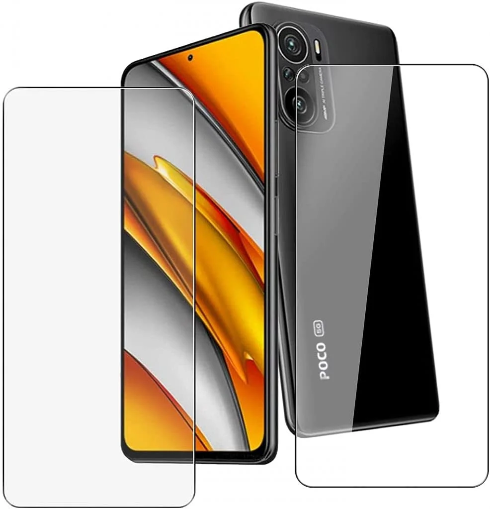 محافظ صفحه نمایش شیشه ای حرارت دیده 2.5D Muzz برای شیائومی پوکو F3 5g 2021 (بسته 2 عددی، شفاف)
