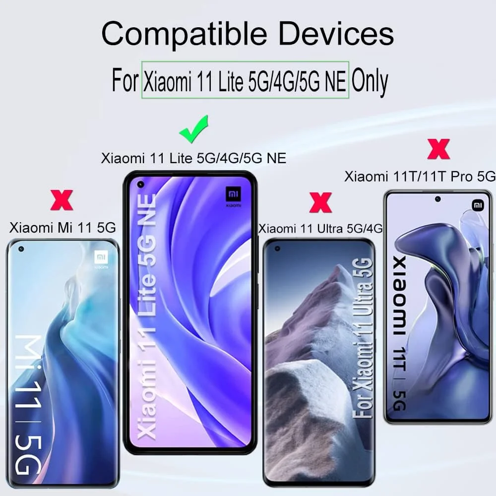 محافظ صفحه نمایش IBYWIND برای Mi 11 Lite 5G/4G/Xiaomi 11 Lite 5G NE، بسته 2 عددی شیشه حرارت دیده با سختی 9H، همراه با 1 عدد محافظ لنز دوربین، 1 عدد فیلم فیبر کربن پشت، نصب آسان محافظ صفحه نمایش IBYWIND برای Mi 11 Lite 5G/4G/Xiaomi 11 Lite 5G NE، بسته 2 عددی شیشه حرارت دیده با سختی 9H، همراه با 1 عدد محافظ لنز دوربین، 1 عدد فیلم فیبر کربن پشت، نصب آسان