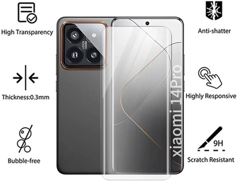 محافظ صفحه نمایش شیشه ای برای شیائومی 14 پرو 5G، وضوح HD، سختی 9H، لبه گرد منحنی سه بعدی، حساسیت بالا، ضد خش، ضد روغن، بدون حباب، فیلم محافظ صفحه نمایش برای شیائومی 14 پرو (UV Clear) محافظ صفحه نمایش شیشه ای برای شیائومی 14 پرو 5G، وضوح HD، سختی 9H، لبه گرد منحنی سه بعدی، حساسیت بالا، ضد خش، ضد روغن، بدون حباب، فیلم محافظ صفحه نمایش برای شیائومی 14 پرو (UV Clear)