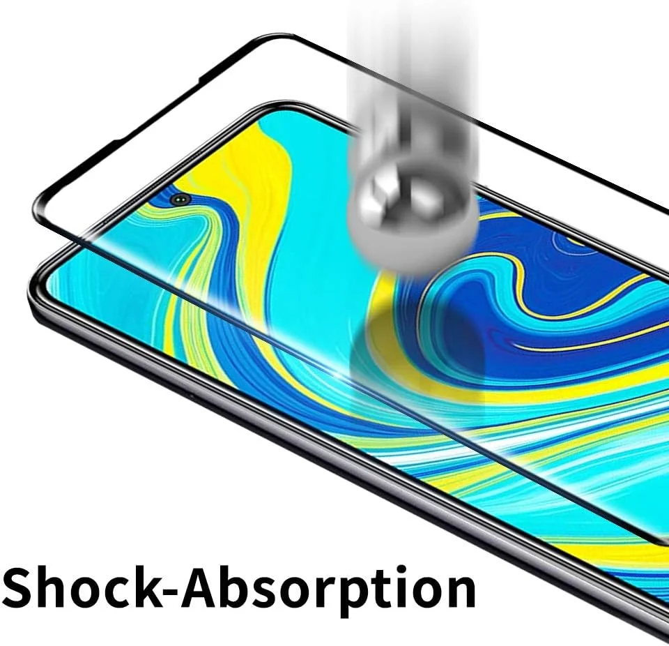 گلس محافظ صفحه نمایش شیشه ای تمپرد [2 عددی] GOBUKEE شیائومی Redmi Note 9/ 9s/ 9 Pro [پوشش کامل] وضوح HD و ضد اثر انگشت برای Note9 / Note9s Note9Pro