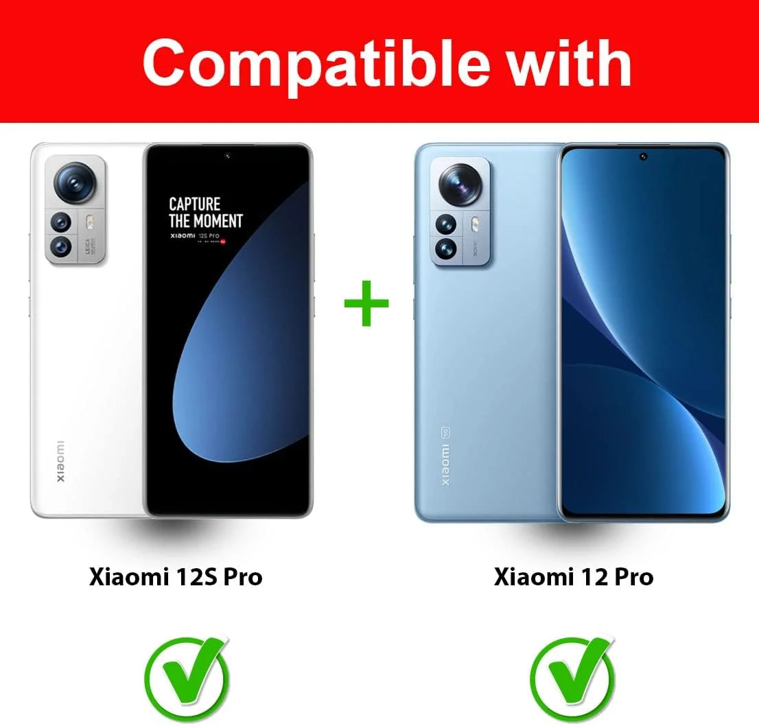 محافظ صفحه نمایش الحتروشی سازگار با شیائومی 12S Pro / محافظ صفحه نمایش شیائومی 12 Pro شیشه حرارت دیده [پوشش کامل HD] [نصب آسان] [سختی 9H] [حساس به لمس] [ضد خرد شدن]