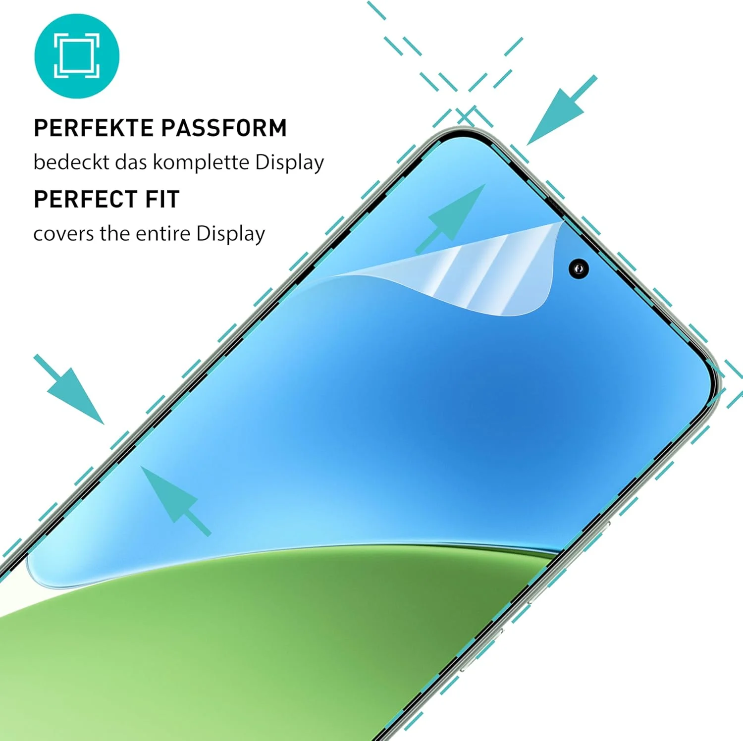 محافظ صفحه نمایش TPU اسمارتک [2 عدد، شفاف] برای شیائومی 15 5G، پوشش کامل صفحه نمایش، نصب بدون حباب، محافظت در برابر اثر انگشت