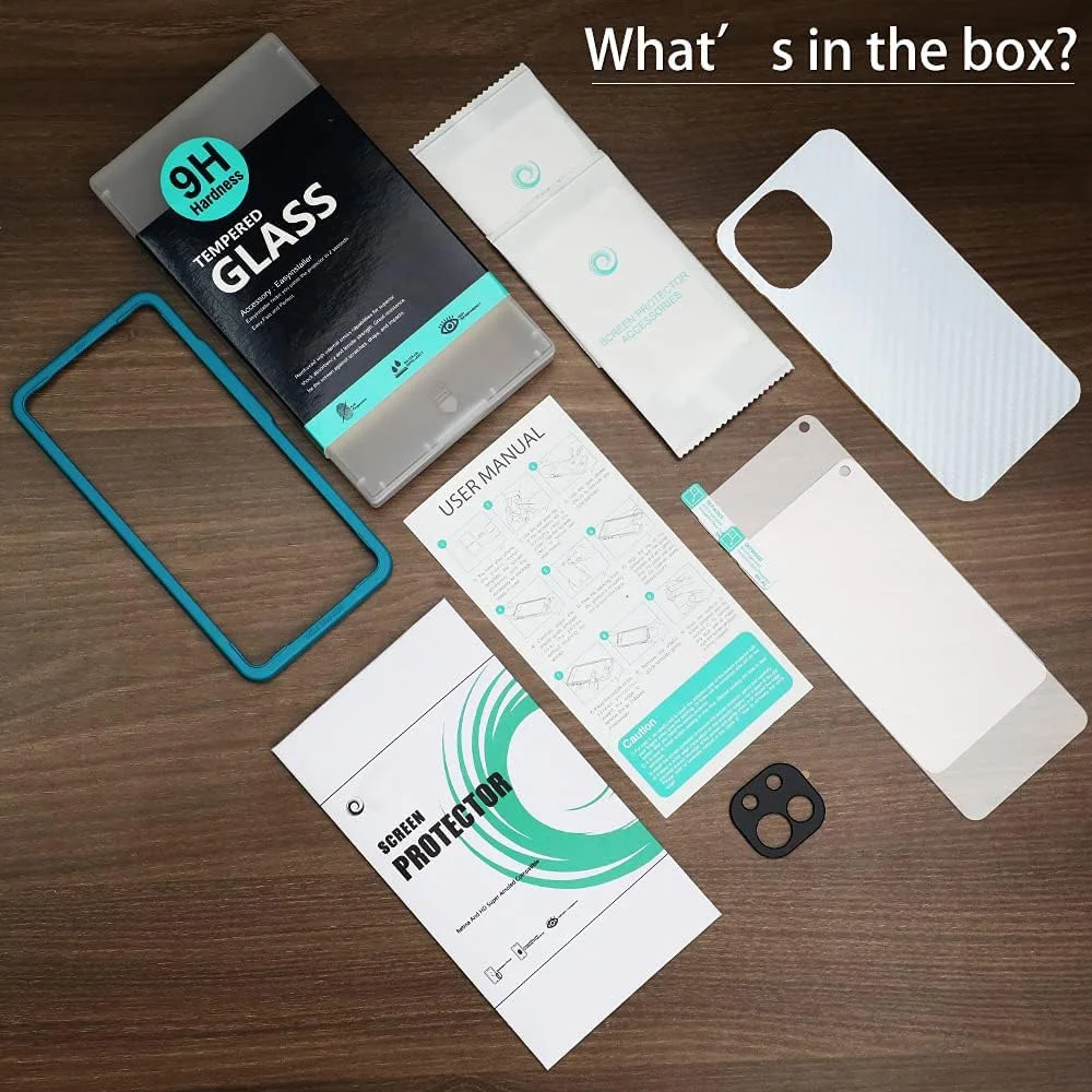 محافظ صفحه نمایش IBYWIND برای Mi 11 Lite 5G/4G/Xiaomi 11 Lite 5G NE، بسته 2 عددی شیشه حرارت دیده با سختی 9H، همراه با 1 عدد محافظ لنز دوربین، 1 عدد فیلم فیبر کربن پشت، نصب آسان محافظ صفحه نمایش IBYWIND برای Mi 11 Lite 5G/4G/Xiaomi 11 Lite 5G NE، بسته 2 عددی شیشه حرارت دیده با سختی 9H، همراه با 1 عدد محافظ لنز دوربین، 1 عدد فیلم فیبر کربن پشت، نصب آسان
