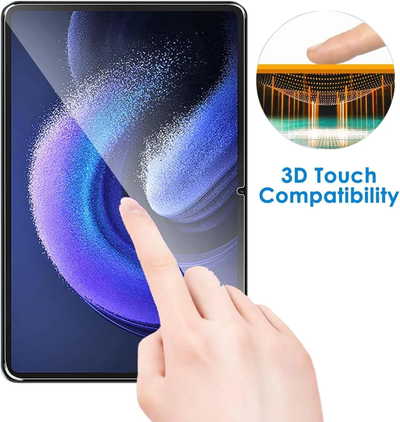 محافظ صفحه نمایش شیشه ای تمپرد سازگار با شیائومی پد 6 مدل 2023 11 اینچ، 2 عدد به همراه محافظ لنز دوربین