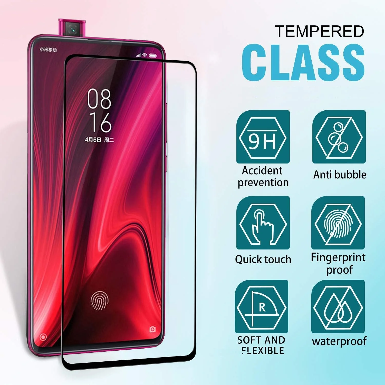محافظ صفحه نمایش شیشه ای تمپرد [بسته 2 عددی] MYLB Injoy مناسب برای گوشی های شیائومی Redmi K20 Pro / K20 / Xiaomi Mi 9T / Xiaomi Mi 9T Pro [شیشه با سختی 9H] - مشکی
