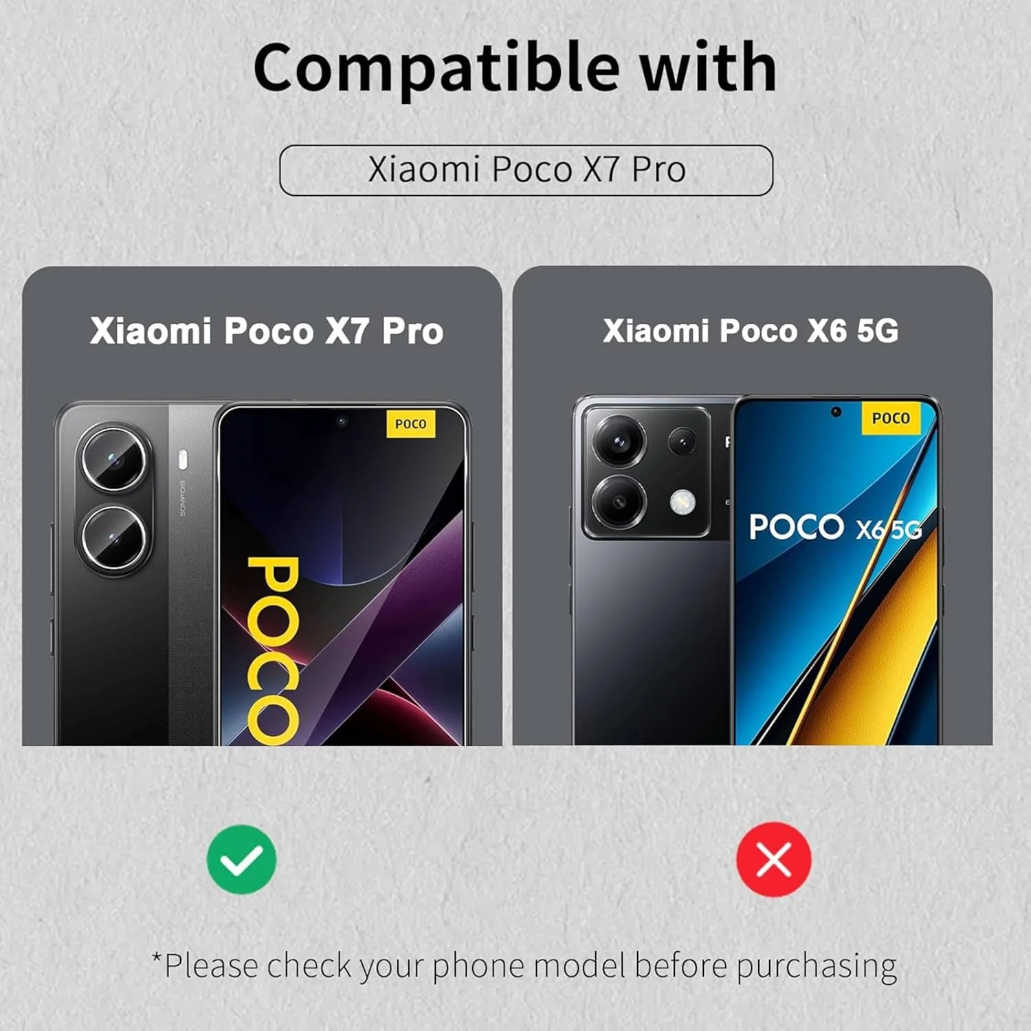 محافظ صفحه نمایش Vurtboly بسته 2+2 سازگار با Xiaomi Poco X7 Pro 5G 2025، شیشه حرارت دیده 9H + محافظ لنز دوربین، مقاوم در برابر خراش و بدون حباب برای Xiaomi Poco X7 Pro 2025