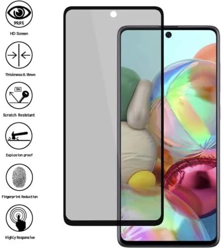 محافظ صفحه نمایش حریم خصوصی شیشه ای برای شیائومی پوکو X3 پرو، سختی 9H [ضد خش] [ضد اثر انگشت] فیلم بدون حباب برای پوکو X3 پرو مشکی