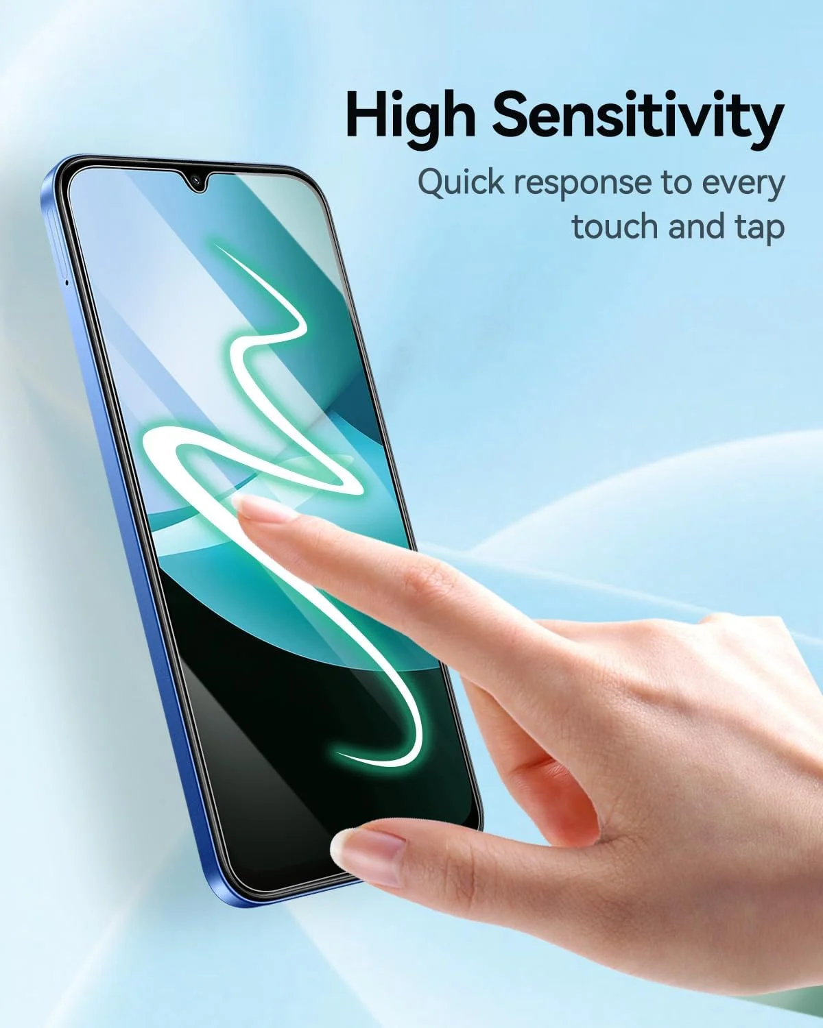 محافظ صفحه نمایش شیشه ای حرارت دیده [بسته 3 عددی] T Tersely برای شیائومی Redmi 15C، سازگار با قاب، فوق العاده شفاف، مقاوم در برابر شکستگی، فیلم ضد خش برای محافظت بیشتر