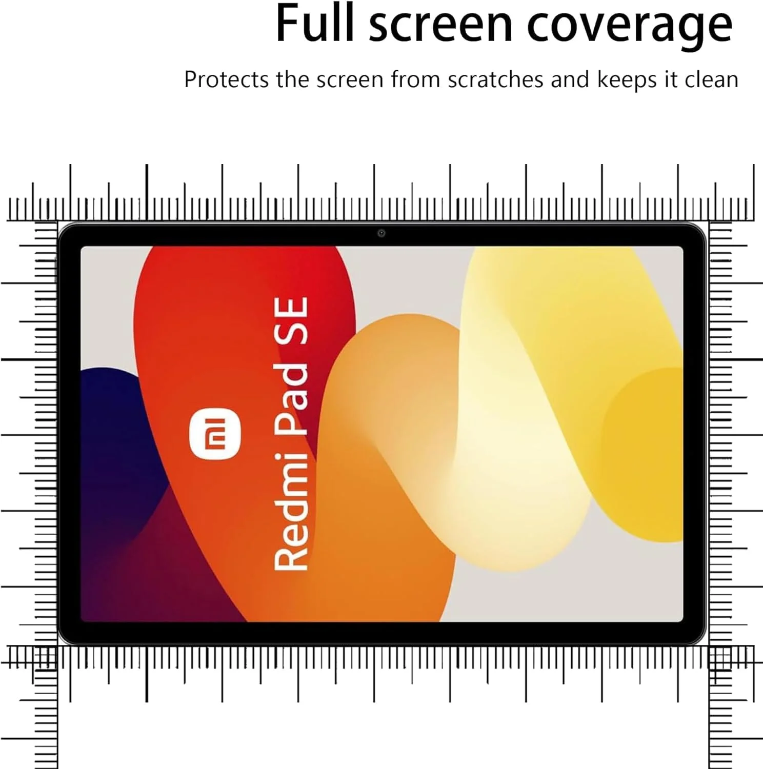 محافظ صفحه نمایش شیشه ای تمپر شده برای شیائومی Redmi Pad SE 2023 [بدون حباب] [سختی 9H] [مقاوم در برابر خراش] فیلم محافظ شیشه ای تمپر شده برای Redmi Pad SE شفاف (1)