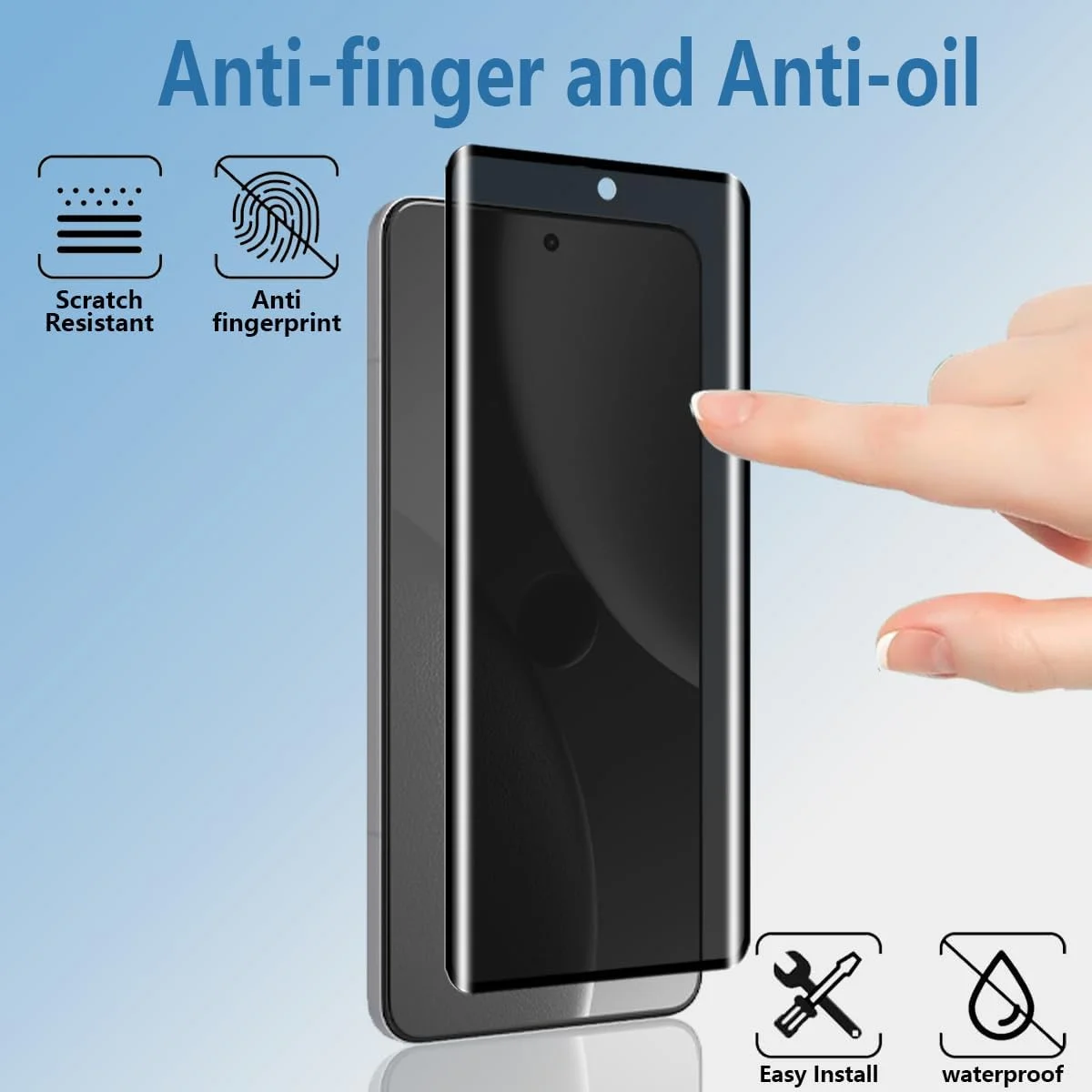[بسته 2 عددی] محافظ صفحه نمایش حریم خصوصی Gruattreay سازگار با Xiaomi 15 Ultra 5G، سختی 9H ضد خش و ضد اثر انگشت، شیشه حرارت دیده ضد جاسوسی برای Mi 15 Ultra