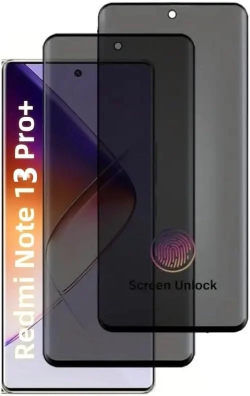 محافظ صفحه نمایش حریم خصوصی مات برای گوشی شیائومی ردمی نوت 13 پرو پلاس 5G، ضد جاسوسی، ضد خش، پوشش کامل، فیلم نرم TPU، روکش مات سرامیکی انعطاف پذیر (شیشه حرارت دیده نیست) ردمی نوت 13 پرو پلاس