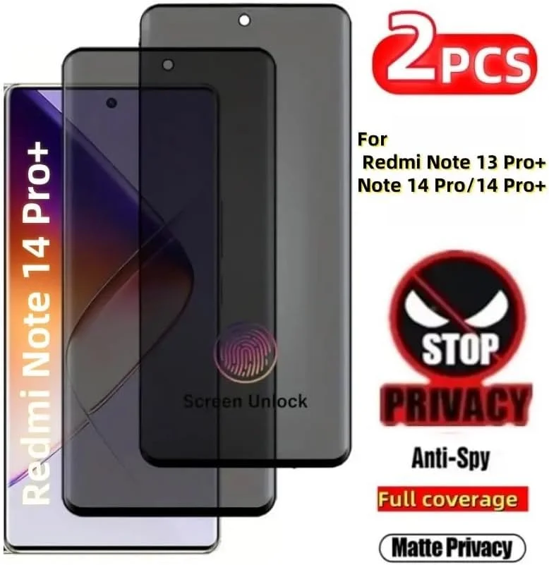 محافظ صفحه نمایش حریم خصوصی مات برای گوشی شیائومی ردمی نوت 13 پرو پلاس 5G، ضد جاسوسی، ضد خش، پوشش کامل، فیلم نرم TPU، روکش مات سرامیکی انعطاف پذیر (شیشه حرارت دیده نیست) ردمی نوت 13 پرو پلاس محافظ صفحه نمایش حریم خصوصی مات برای گوشی شیائومی ردمی نوت 13 پرو پلاس 5G، ضد جاسوسی، ضد خش، پوشش کامل، فیلم نرم TPU، روکش مات سرامیکی انعطاف پذیر (شیشه حرارت دیده نیست) ردمی نوت 13 پرو پلاس
